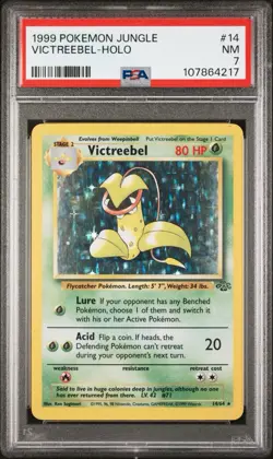 1999 POKEMON JUNGLE #14 VICTREEBEL HOLO PSA 7 Near Mint WoTC Vintage - Image 1