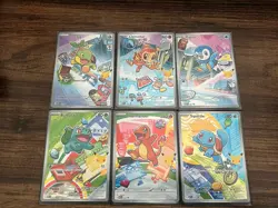 First Partner Illustration Series 1 Promo 037 038 039 040 041 042 NM Pokemon - Image 1