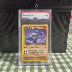 PSA 9 Pokemon Team Rocket Dark Machamp 27/82 Non Holo Rare MINT - Image 1