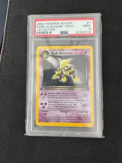 Dark Alakazam 1st Edition 1/82 PSA 9 MINT Pokemon Team Rocket 1st-Ed Holo Rare - Image 1