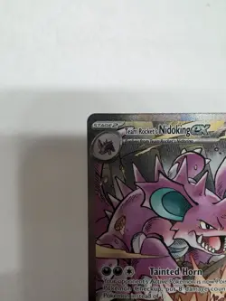 Pokemon Team Rocket's Nidoking EX 233/182 Destined Rivals Special Illustration … - Image 2