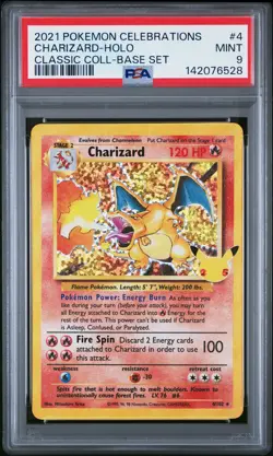 2021 POKEMON CELEBRATIONS CLASSIC COLL #4 CHARIZARD-HOLO PSA 9 - Image 1
