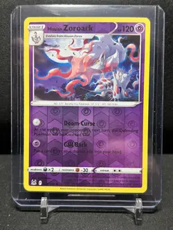 Hisuian Zoroark 076/196 Reverse Holo Rare Pokemon 2022 Lost Origin NM - Image 1