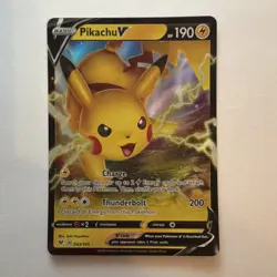 Pokemon Pikachu V 043/185 Vivid Voltage Ultra Rare Full Art Holo 190HP 200ATK - Image 1