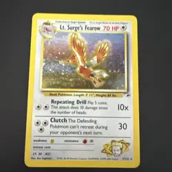 Pokemon Lt. Surge's Fearow 7/132 Gym Heroes Unlimited Holo Rare 70 HP English MP - Image 1