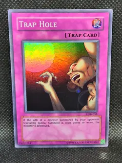 Yugioh Trap Hole LOB-058 NM Condition - Image 1