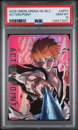 2025 BLC-3-AP01 Ichigo Kurosaki Union Arena Bleach Action Point PSA 10 - Image 1