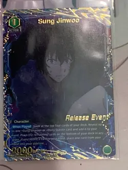 union arena solo leveling sung jinwoo release event card gold etching - Image 2