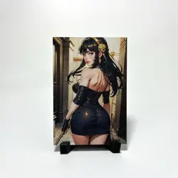 Spy x Family Yor Forger Sexy Dress Hot Anime Waifu Girl Goddess Glitter Art Card - Image 2