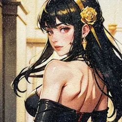 Spy x Family Yor Forger Sexy Dress Hot Anime Waifu Girl Goddess Glitter Art Card - Image 3