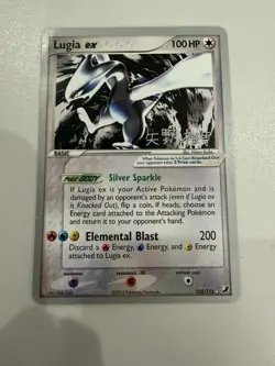2005 Pokemon Signed (Hiroki Yan) World Championship Promo Lugia ex 105/115 (LP) - Image 1