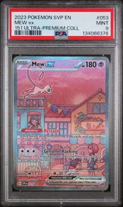 2023 POKEMON SVP EN-SV BLACK STAR PROMO 151 ULTRA-PREM COLL #053 MEW EX PSA 9 - Image 1