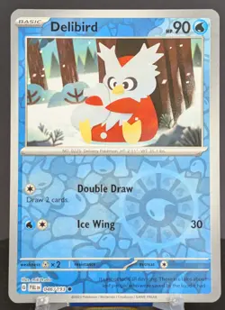 Pokemon Delibird #046/193 English PAL Paldea Evolved Reverse Holo - Image 1