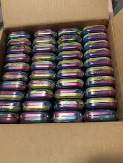 POKEMON PRISMATIC EVOLUTION TIN BOX 40 Tins. NEW SEALED - Image 1