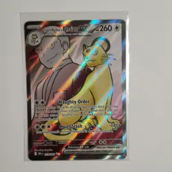 Pokemon TCG Team Rockets Persian EX 219/182 Full Art Ultra Rare - Image 1