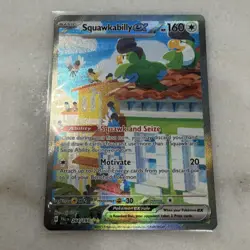 Pokemon Squawkabilly ex 264/193 Sv02: Paldea Evolved Illustration Rare Holo - Image 1