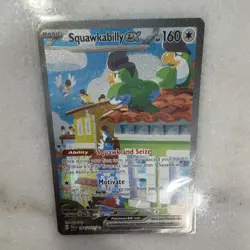 Pokemon Squawkabilly ex 264/193 Sv02: Paldea Evolved Illustration Rare Holo - Image 4