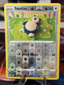 Pokemon 2023 SWSH Crown Zenith Snorlax 109/159 Reverse Holo Rare LP - Image 1