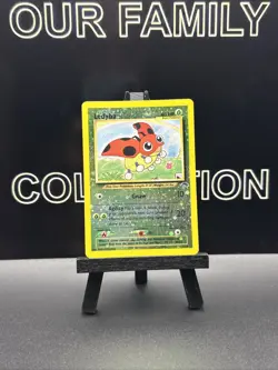 2001 Pokemon - Ledyba Reverse Holo Southern Islands Expansion 7/18 WOTC 2 SWIRLS - Image 1