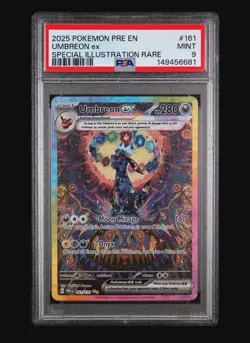 2025 Pokemon Umbreon Pre En Special Illustration Rare #161 Umbreon Ex PSA 9 MINT - Image 1
