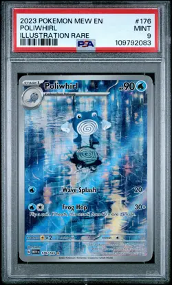 2023 POKEMON MEW EN-151 ILLUSTRATION RARE #176 POLIWHIRL PSA 9 - Image 1
