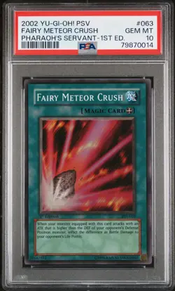 2002 Yugioh PSV-Pharaoh's Servant Fairy Meteor Crush #063 1ST Ed. PSA 10 - Image 1