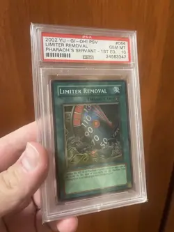 Yu-Gi-Oh! TCG Limiter Removal Pharaoh's Servant PSV-064 1st Edition Super PSA 10 - Image 1