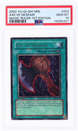 2002 Yu-Gi-Oh Magic Ruler Axe of Despair 1st Edition #MRL2 PSA 10 - Image 1