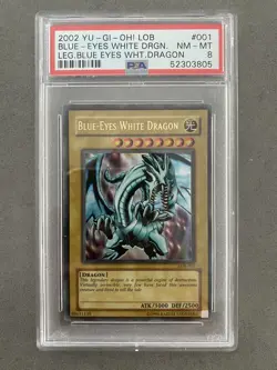 blue eyes white dragon lob-001. Graded PSA 8 Near Mint - Image 1