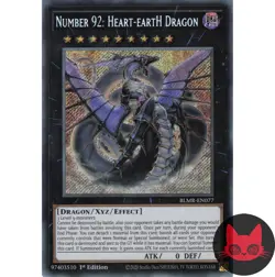 Yugioh Number 92: Heart-eartH Dragon BLMR-EN077 Secret Rare 1st Edition NM - Image 1