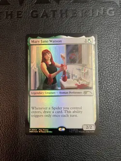 Mary Jane Watson Play Promo Foil mtg Spider Man Playing Card - Image 1