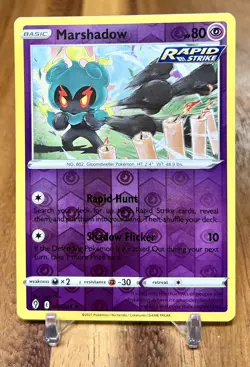 Marshadow 080/203 Reverse Holo Evolving Skies Pokemon Card NM - Image 1