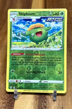 Skiploom 003/203 Reverse Holo Evolving Skies Pokemon Card NM - Image 1