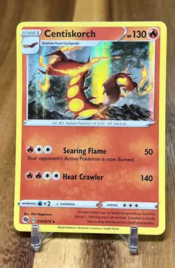Centiskorch 010/073 Holo Rare Champions Path Pokemon Card NM - Image 1