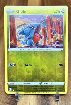 Gible 107/172 Reverse Holo Brilliant Stars Pokemon Card NM - Image 1