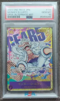 Monkey D.Luffy Japanese Card Op-05 #119 "Gear 5" PSA 10 - Image 1