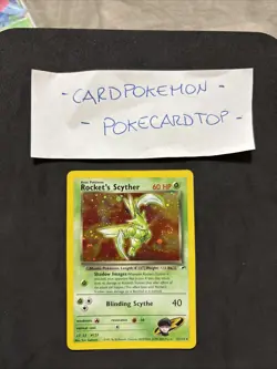 Pokemon Card Rocket's Scyther 13/132- Gym Heroes-swirl-Eng-Holo-Exc! - Image 2