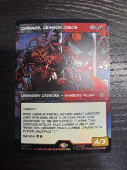 Carnage, Crimson Chaos 227 Borderless Foil Eng Near Mint Mtg Spiderman - Image 1
