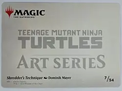 Magic: The Gathering TMNT 7/54 Art Series Shredder's Technique Gold Stamped - Image 2