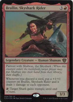 Brallin Skyshark Rider FOIL M Commander 2020 4 MTG - Image 1