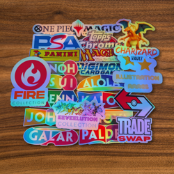 Custom Holographic Binder Stickers - Pokemon, MTG, Yu-Gi-Oh! - Personalised - Image 1