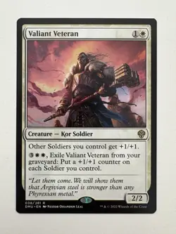 Valiant Veteran MTG Magic the Gathering Card NM Near Mint DMU - Image 1