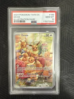 Pokemon Eevee Holo TCG Card 188/167 Sv06 Twilight Masquerade - Image 1