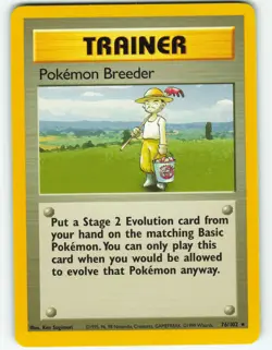 Pokemon Breeder - 76/102 Base Set - Pokemon TCG - 1999 - Image 1