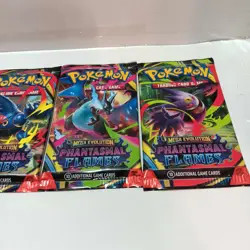 Pokemon Mega Evolution Phantasmal Flames Booster Pack Art Set Sealed - Image 3