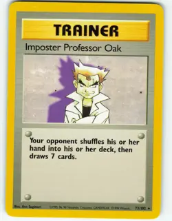 Impostor Professor Oak - 73/102 Base Set - Pokemon TCG - 1999 - Image 1