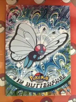 Butterfree #12 1999 Topps Pokemon TV Animation Edition Series 1 Blue Logo - Image 1