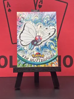 Butterfree #12 1999 Topps Pokemon TV Animation Edition Series 1 Blue Logo NM - Image 2