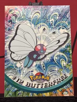 Butterfree #12 1999 Topps Pokemon TV Animation Edition Series 1 Blue Logo NM - Image 3
