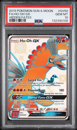 Ho-Oh GX SV50/SV94 Pokemon TCG Hidden Fates: Shiny Vault Holo PSA 10 GEM MINT 💎 - Image 1